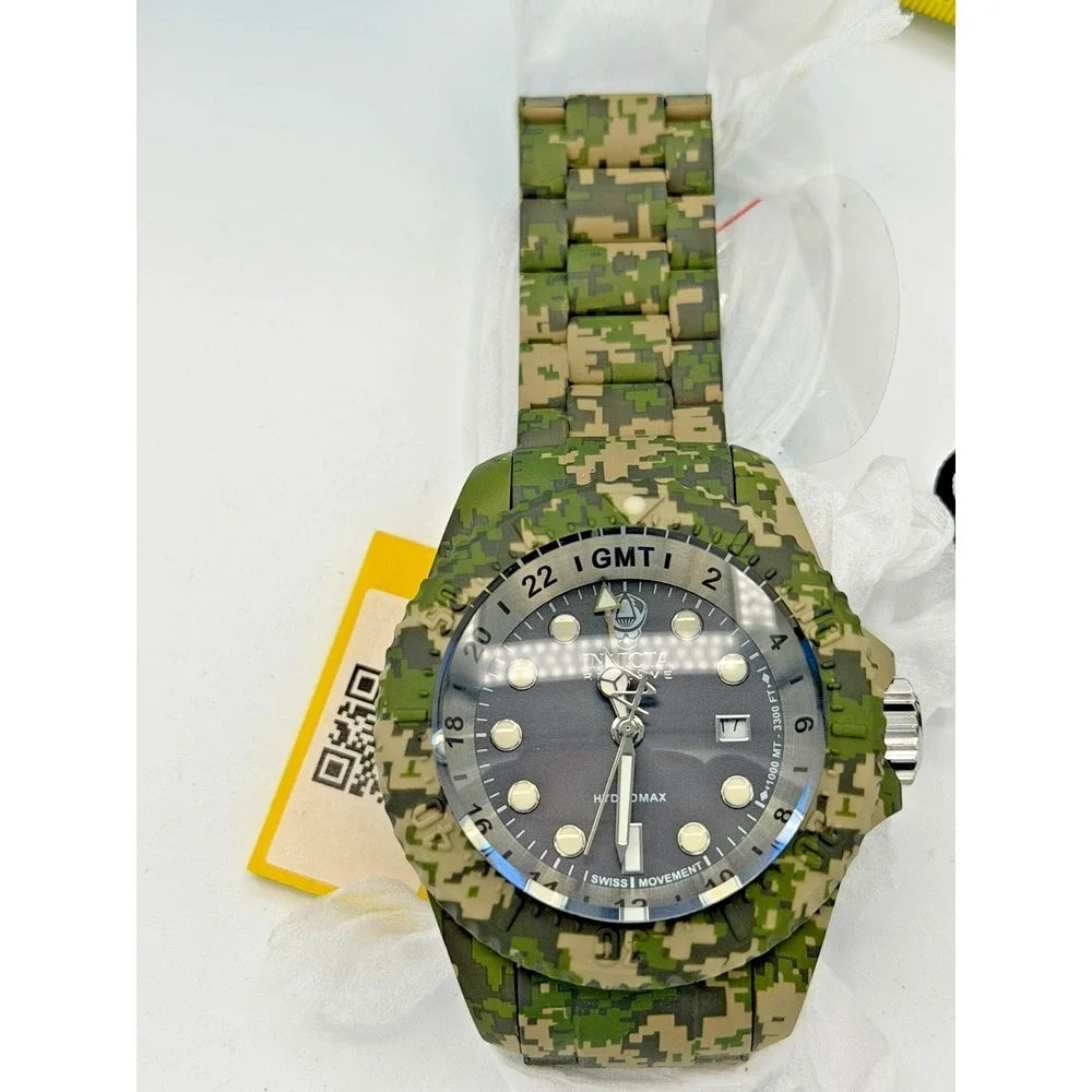 Invicta Reserve Pro Diver Hydromax 1000M Swiss Movement Watch Camo 40462 w/ Case